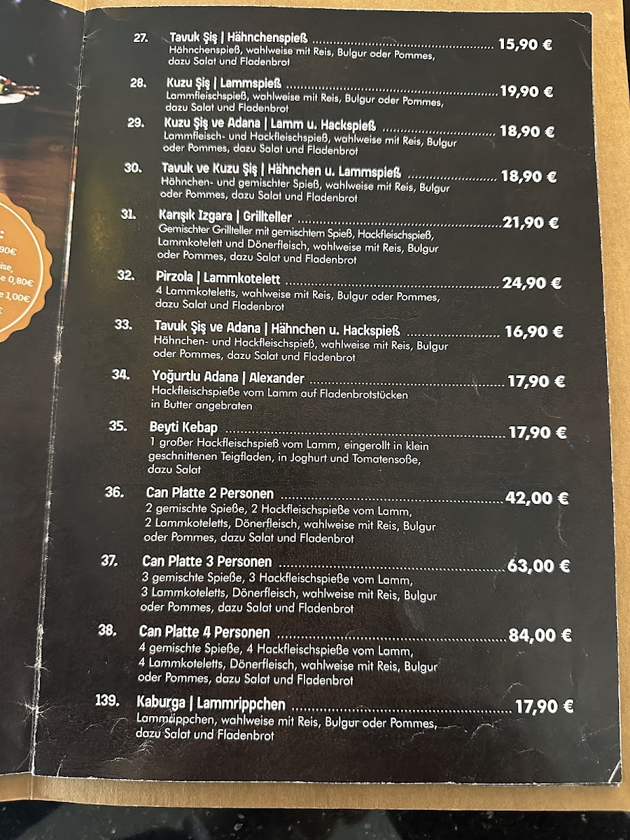 Can Ocakbasi GmbH Restaurant Menu - Image 2