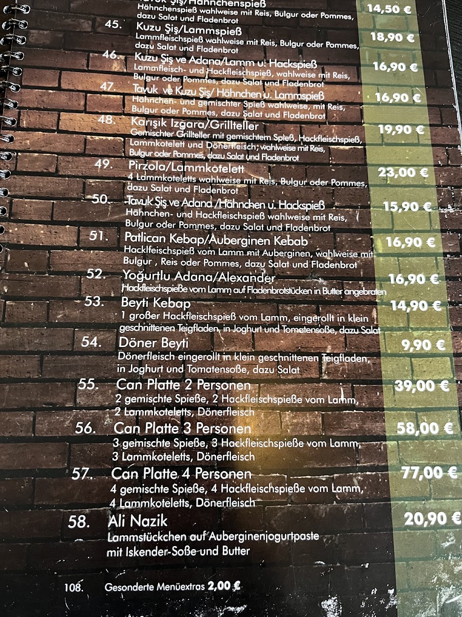 Can Ocakbasi GmbH Restaurant Menu - Image 4